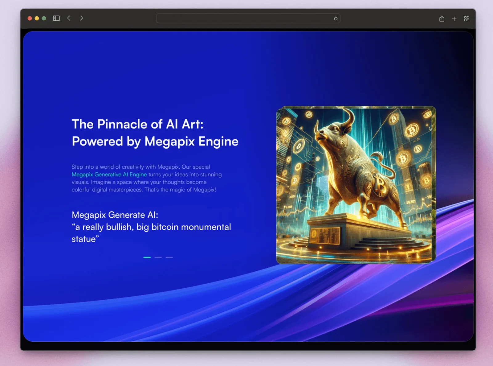 Megapix Engineによる「The Pinnacle of AI Art」セクション